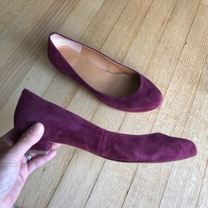 J Crew Suede low heel flats
